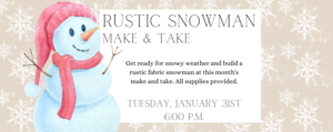 Rustic Snowman Make & Take